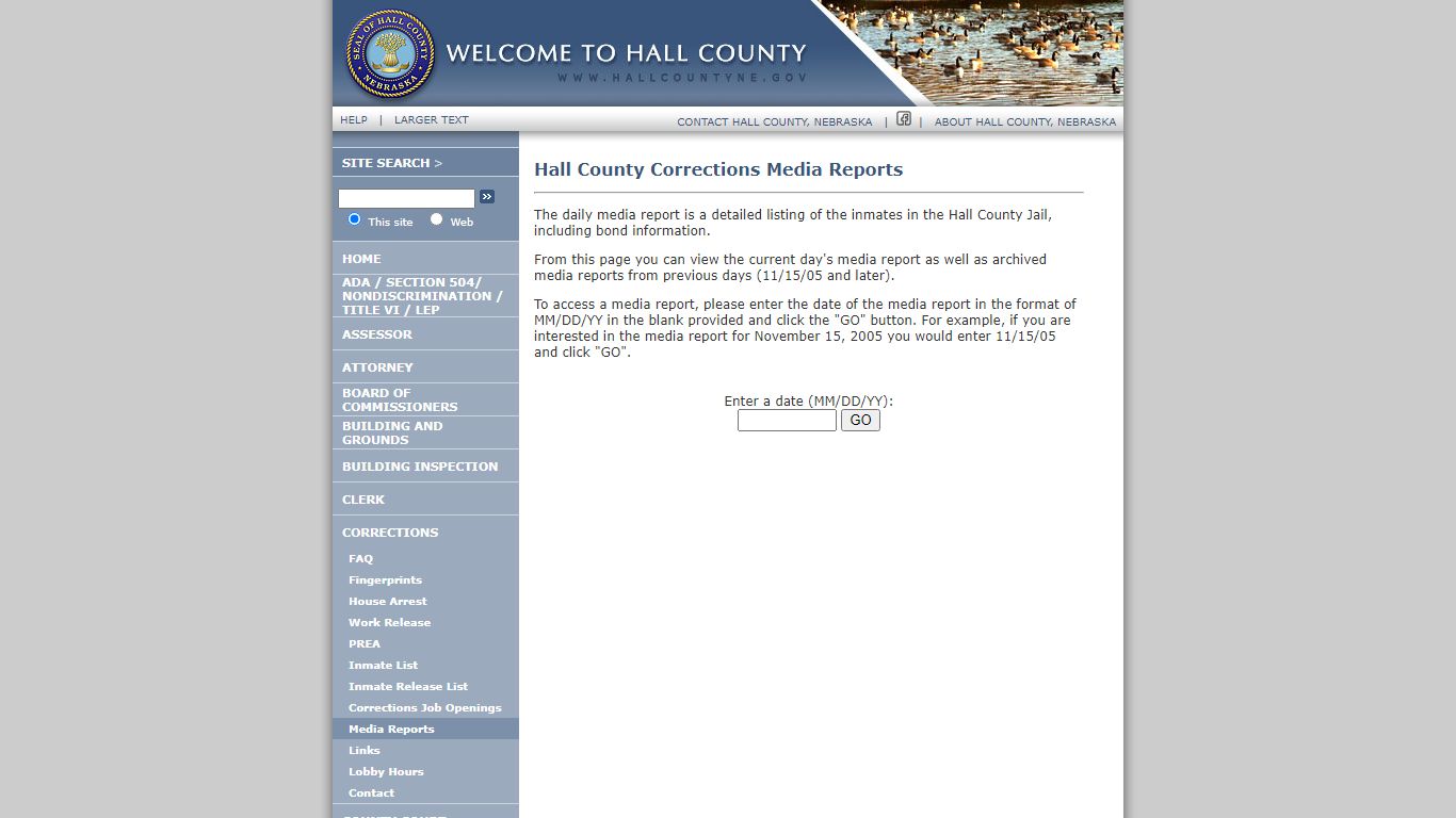 Hall County Corrections Media Reports